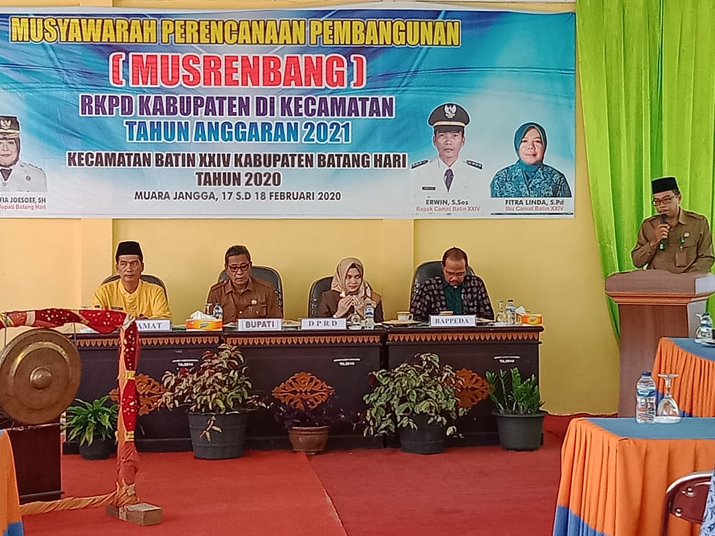 Sekda Bakhtiar Hadiri Musrenbang di Kecamatan Batin XXIV