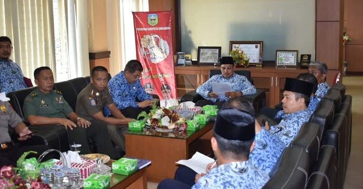 Wakil Bupati Hilallatil Badri Pimpin Rapat Forkompinda Bentuk Timsus Penanganan Covid-19
