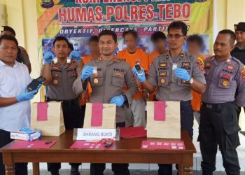 Dalam Sehari, Polres Tebo Tangkap 5 Bandar Narkotika