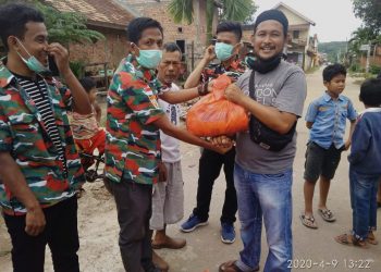 DPW Perindo Bersama MACAB LMP Kota Jambi Berikan Bantuan Sembako Untuk Warga Terdampak Covid-19