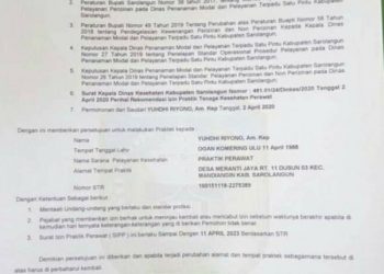 Yudhi Riyono Resmi Miliki Izin Praktik Perawat Mandiri