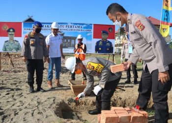 Kapolda Letakkan Batu Pertama Pembangunan Gedung Mako Ditpolairud Polda Jambi
