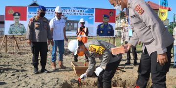 Kapolda Letakkan Batu Pertama Pembangunan Gedung Mako Ditpolairud Polda Jambi