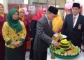 HUT Bank 9 Jambi Ke-57 Berjalan Khidmad, Wabup Merangin Potong Tumpeng