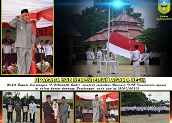 Wabup Sarolangun menjadi Inspektur Upacara HAB Kementrian Agama Ke-74