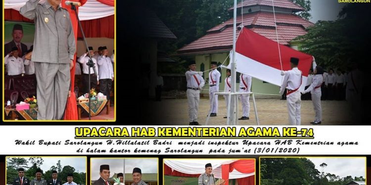 Wabup Sarolangun menjadi Inspektur Upacara HAB Kementrian Agama Ke-74