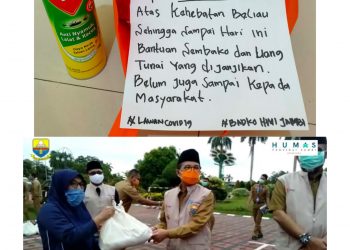 Lambat Salurkan Bantuan,HMI Provinsi Jambi Berikan Sembako Untuk Fachrori