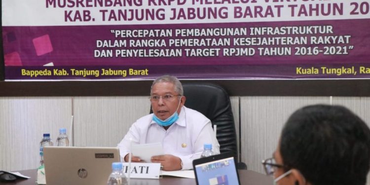 Bupati Safrial Pimpin Musrenbang RKPD 2020 secara Live Video Conference