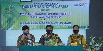 Kejari Batanghari Lakukan MoU Penandatanganan Nota Kesepahaman Dengan PT Bank Mandiri Persero