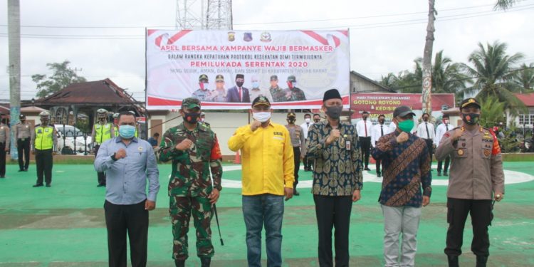 Sekda Tanjab Barat Ikuti Apel Bersama Pemilukada Serentak 2020