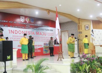 Bupat Safrial Pimpin Langsung Peringatan Hari Jadi Tanjab Barat Ke-55