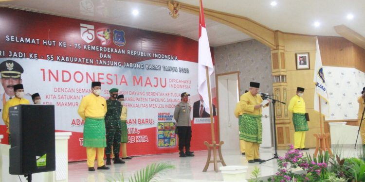 Bupat Safrial Pimpin Langsung Peringatan Hari Jadi Tanjab Barat Ke-55