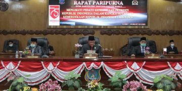 Wabup Tanjab Barat Ikuti Pidato Kenegaraan RI dalam rangka HUT Ke 75