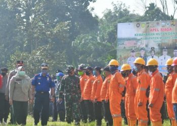 Bupati Masnah Jadi Irup Apel Kesiapan Penanggulangan Karhutla