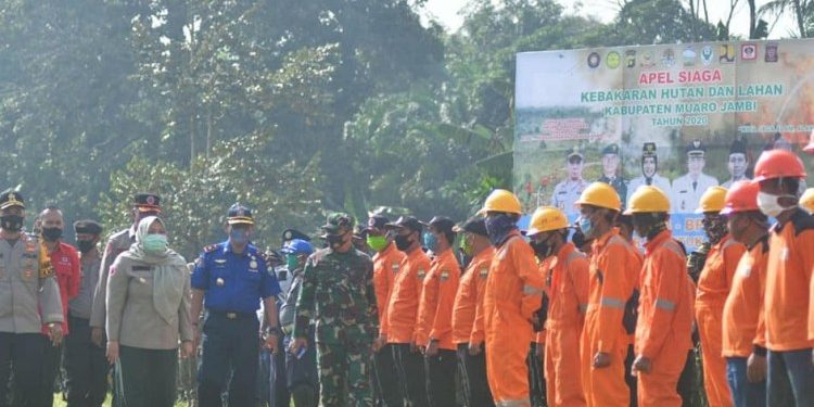 Bupati Masnah Jadi Irup Apel Kesiapan Penanggulangan Karhutla