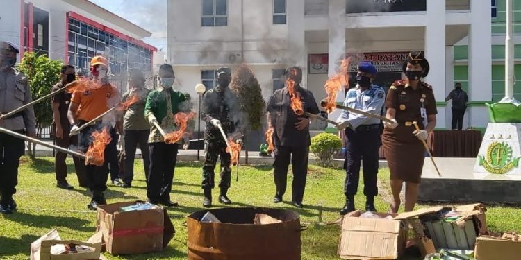 Wakil Bupati Merangin Apresiasi Pemusnahan BB Narkotika