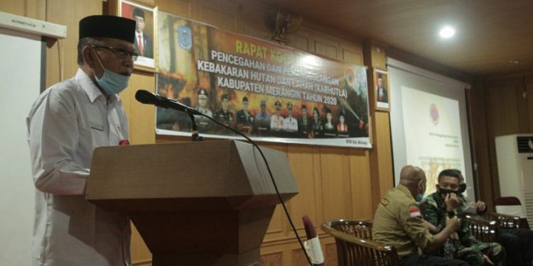 Pj Sekda Merangin Buka Rakor Karhutla