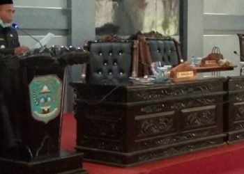 Pakai Bantuan Tabung Oksigen, H Mashuri Sampaikan KUA Dan PPAS 2021