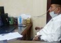 Pjs. Bupati Mashuri Melalui Vidcom Melaporkan Kondisi Kabupaten Merangin  Kepada Pjs Gubernur Jambi