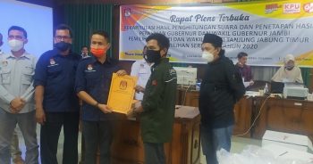 Penetapan Hasil Rekapitulasi Pilgub, KPU Tanjabtim Antar Berkas dan Kotak Suara ke KPU Provinsi