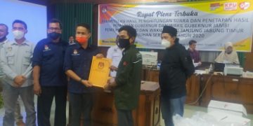 Penetapan Hasil Rekapitulasi Pilgub, KPU Tanjabtim Antar Berkas dan Kotak Suara ke KPU Provinsi