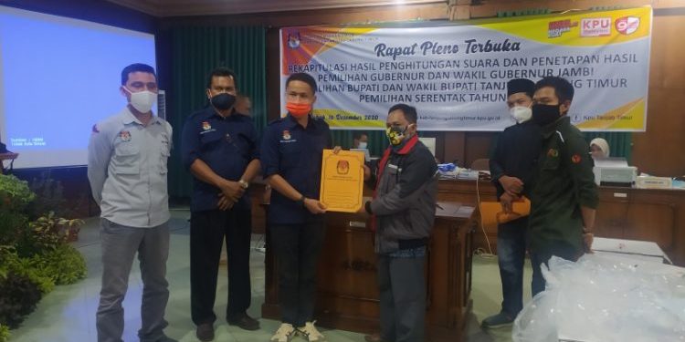 KPU Tanjabtim Gelar Rapat Pleno Rekapitulasi Penghitungan Suara Pilgub Jambi 2020