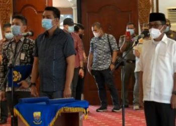 Fadhil Arief-Bakhtiar Ikuti Gladi Resik di Rumdis Gubernur Jambi