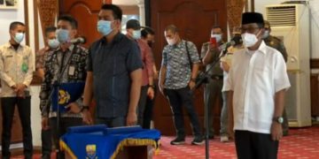 Fadhil Arief-Bakhtiar Ikuti Gladi Resik di Rumdis Gubernur Jambi