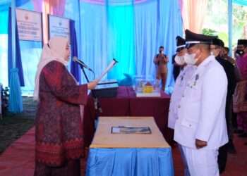 Bupati Muaro Jambi Resmikan Desa Persiapan Dan Sekaligus Pelantikan Pejabat