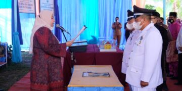 Bupati Muaro Jambi Resmikan Desa Persiapan Dan Sekaligus Pelantikan Pejabat
