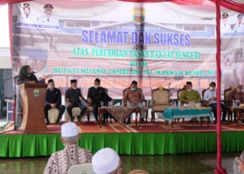 Pemkab Muaro Jambi Resmikan Pasar Rakyat Sengeti Kecamatan Sakernan