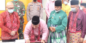 Bupati Tanjab Barat Resmikan Pembangunan Kantor Cabang Pembantu Bank Jambi Tebing Tinggi