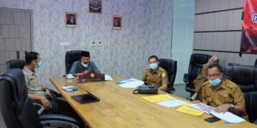 Sekda Ikuti  Vidio Comference (Vidcon) Rapat Koordinasi Khusus Kabupaten/Kota se-Provinsi Jambi