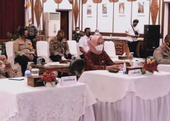 Pj.Gubernur Ikuti Rakornas Penanggulangan Bencana Tahun 2021 Secara Virtual