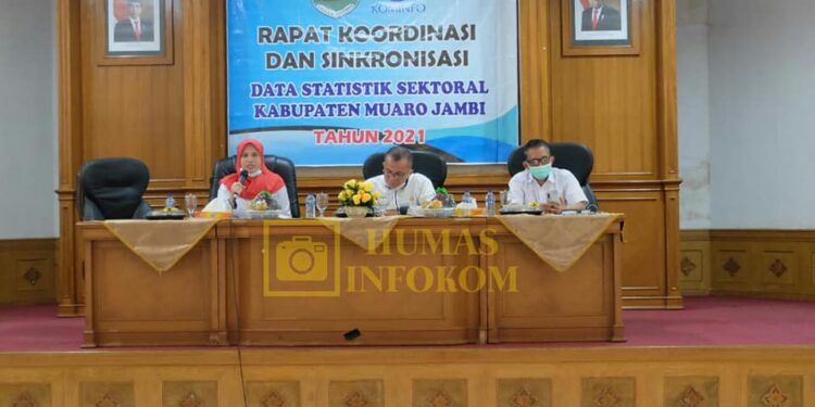 Bupati Muaro Jambi Ikuti Rakor dan Sinkronisasi Data Statistik Sektoral