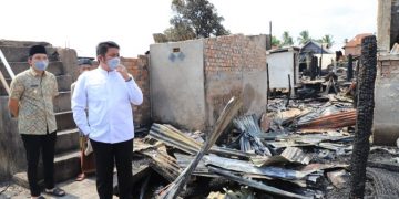 Pemkab Ogan Ilir Telah Dirikan Tenda darurat, Pasca Kebakaran Hebat di Pemulutan Ogan Ilir