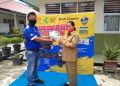 Guru di Merangin Senang Setelah Divaksin Dapat Bingkisan dari Yamaha