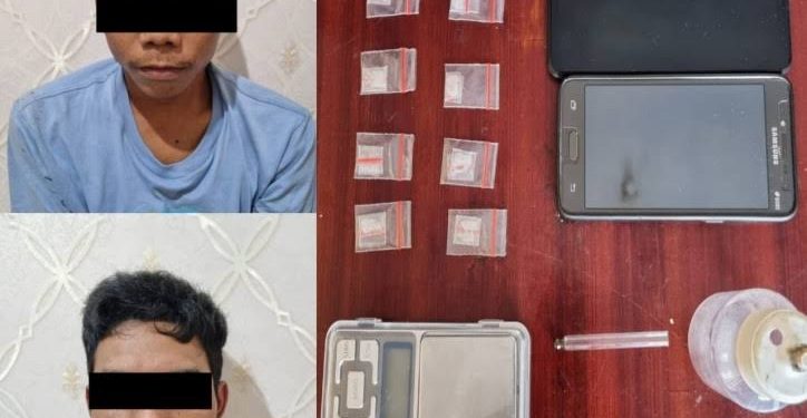 Satres Narkoba, Amankan Dua Pemakai Berikut 9 Bungkus Plastik Sabu-Sabu