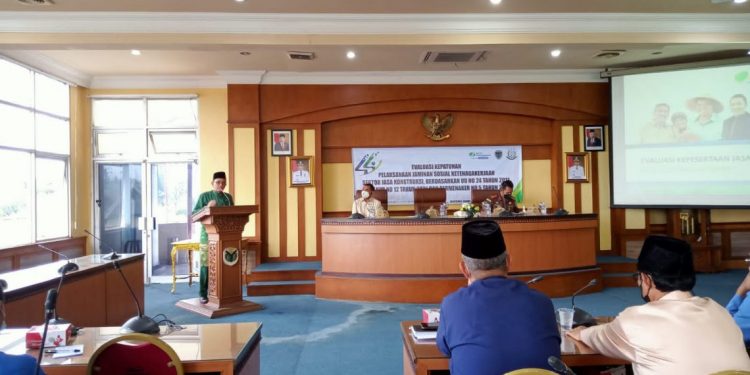 Bupati Batanghari Hadiri Evaluasi BPJS Tenaga Kerja Sektor Jasa Konstruksi
