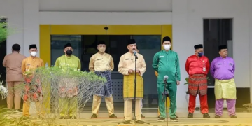M. Fauzi Pimpin Upacara di Dinas PUPR Provinsi Jambi