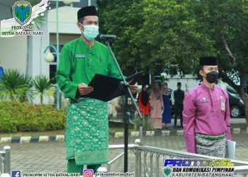 Sekda Batanghari Pembina Upacara HUT Provinsi Jambi ke-65