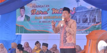 Wabup BBS Dampingi Wagub Hadiri Peringati Isra Mi’raj di Sungai Bahar Selatan