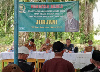Jurjani Ketua Komisi II DPRD Muaro Jambi Reses ke Desa Sekernan