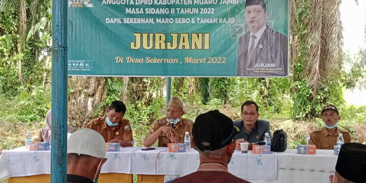Jurjani Ketua Komisi II DPRD Muaro Jambi Reses ke Desa Sekernan