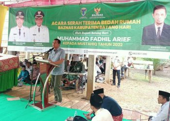Bupati Fadhil Arief Hadiri Peresmian Program Bedah Rumah Baznas di Muara Tembesi
