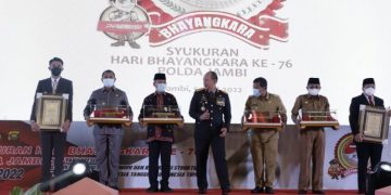 Pj. Bupati Muaro Jambi Hadiri Syukuran HUT Bhayangkara ke-76