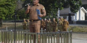 Sekda Budhi Jadi Inspektur Upacara di Lingkup Pemkab Muaro Jambi