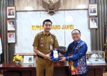 Pj Bupati Bachyuni Audiensi Bersama Kepala Kanwil Dirjen Perbendaharaan Provinsi Jambi