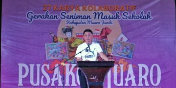 Pj Bupati Bachyuni Buka Kegiatan Gerakan Seniman Masuk Sekolah yang digagas oleh Disdikbud Kabupaten Muaro Jambi