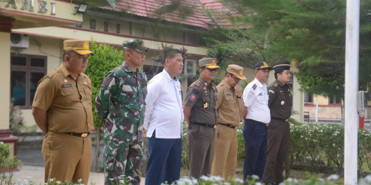Sekda Muaro Jambi Hadiri Apel Gelar Pasukan Operasi Zebra Tahun 2023